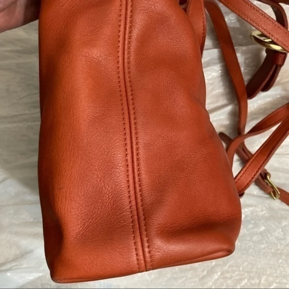 Coach vintage RARE orange burnt sienna Leather mini backpack 4152